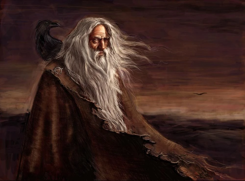 uma pintura de Odin